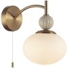 Стеклянное бра Gloriya 8272/1W форма шар белое Lumion