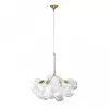 Стеклянная подвесная люстра Bunch 10048/6 Gold форма шар прозрачная Loft It