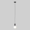 Стеклянный подвесной светильник Bubble Long 50158/1 черный форма шар белый Eurosvet
