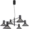 Подвесная люстра Metrics 4623-6P черная конус F-Promo