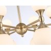Стеклянная подвесная люстра High Light LH51050 белая форма шар Ambrella