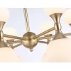 Стеклянная подвесная люстра High Light LH51050 белая форма шар Ambrella