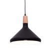 Подвесной светильник Bafido LDP 7754-B BK+WT конус черный Lumina Deco