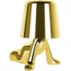 Интерьерная настольная лампа Brothers 10233/A Gold цвет золото цилиндр Loft It