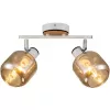 Стеклянный спот Hugge 10177/2A White цилиндр цвет янтарь Escada