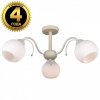 Стеклянная потолочная люстра Скандинавская классика 75146/3C BEIGE GOLD форма шар белая Natali Kovaltseva