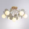 Стеклянная потолочная люстра Peacock A1369PL-7GY форма шар белая Artelamp
