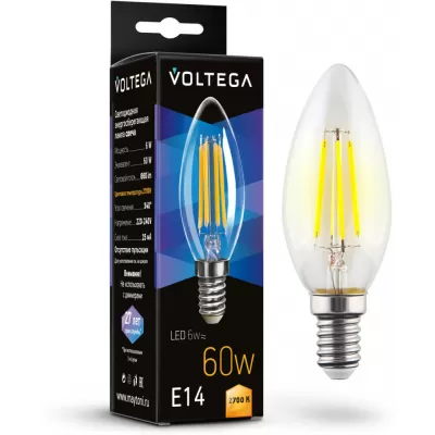 Лампочка светодиодная Candle 6W 7197 Voltega