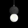 Стеклянный подвесной светильник Quill 10109 Dark grey белый форма шар Loft It