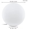Наземный светильник Monterolo 98104 форма шар белый Eglo