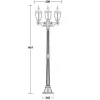 Стеклянный наземный фонарь COVENTRY 91508B Bl прозрачный Oasis Light