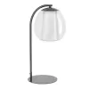 Стеклянный интерьерная настольная лампа Menorca 390461 белый конус Eglo