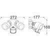 Стеклянный прожектор уличный TUBE LED W6219A-PiR Bl прозрачный Oasis Light