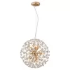 Хрустальная подвесная люстра  LSP-8461 форма шар прозрачная Lussole