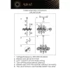Стеклянная подвесная люстра Melani APL.821.03.08 форма шар прозрачная Aployt Стеклянная подвесная люстра Melani APL.821.03.08 форма шар прозрачная Aployt