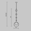 Стеклянный подвесной светильник Ros MOD227PL-01B1 цвет янтарь форма шар Maytoni