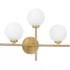 Стеклянный настенный светильник Marsiada LDW 6033N-3 MD белый форма шар Lumina Deco