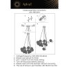 Стеклянная подвесная люстра Filisi APL.765.03.16 форма шар белая Aployt