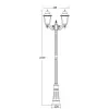 Стеклянный наземный фонарь QUADRO L 79909LA Bl прозрачный Oasis Light