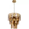 Стеклянная подвесная люстра Sophia A4066LM-6PB цвет янтарь Artelamp
