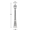 Стеклянный наземный фонарь ARSENAL S 91211S Bl прозрачный Oasis Light