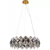 Стеклянная подвесная люстра Rosalinda 7204/17 LM-8 серая Divinare