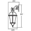 Стеклянный настенный фонарь уличный ROMA L 95202L/02 Gb прозрачный Oasis Light