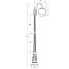 Наземный фонарь GLOBO S 88209S/10/down Bl белый форма шар Oasis Light Наземный фонарь GLOBO S 88209S/10/down Bl белый форма шар Oasis Light