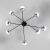 Стеклянная потолочная люстра Nuvola 70129/8 хром форма шар белая Eurosvet