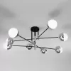 Стеклянная потолочная люстра Nuvola 70129/8 хром Smart форма шар белая Eurosvet