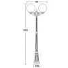 Наземный фонарь GLOBO L 88209LA Bl форма шар белый Oasis Light Наземный фонарь GLOBO L 88209LA Bl форма шар белый Oasis Light