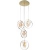Стеклянный подвесной светильник Cowley P60669-4 gold/clear прозрачный DeLight Collection