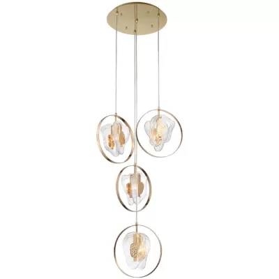 Подвесной светильник Cowley P60669-4 gold/clear DeLight Collection дизайнерский