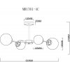 Стеклянная потолочная люстра Easy MR1761-4C белая
