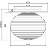 Стеклянный потолочный светильник Reels MOD268CL-01B форма шар Maytoni