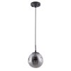 Стеклянный подвесной светильник Tureis A9915SP-1BK форма шар серый Artelamp