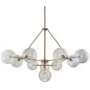 Стеклянная потолочная люстра Globe Mobile KG0965P-10B brass форма шар прозрачная DeLight Collection