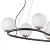 Стеклянная подвесная люстра Croco 815360 белая форма шар Lightstar