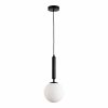Стеклянный подвесной светильник  LSP-8587 форма шар белый Lussole