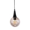 Стеклянный подвесной светильник Rocherro  LDP 11191-1 BK серый форма шар Lumina Deco