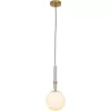 Стеклянный подвесной светильник Granino LDP 6011-1 MD белый форма шар Lumina Deco