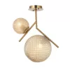 Стеклянная потолочная люстра Marzena APL.300.17.02 цвет янтарь форма шар Aployt Стеклянная потолочная люстра Marzena APL.300.17.02 цвет янтарь форма шар Aployt