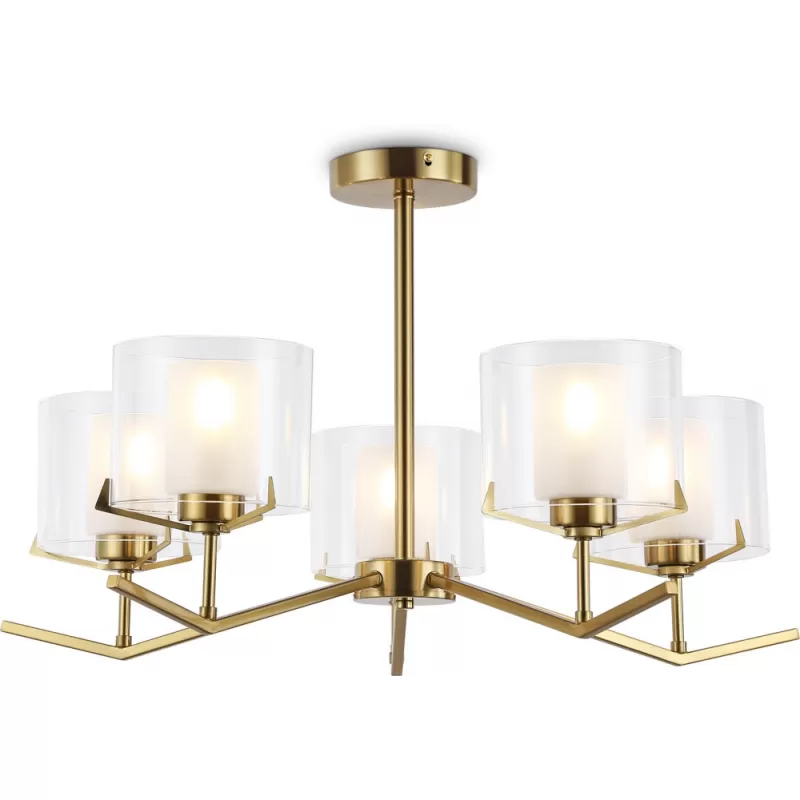 Стеклянная потолочная люстра High Light LH57007 белая цилиндр Ambrella Стеклянная потолочная люстра High Light LH57007 белая цилиндр Ambrella