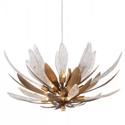 Стеклянная подвесная люстра RP168416 RP168416-19 bronze/clear DeLight Collection
