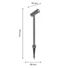 Стеклянный грунтовый светильник Micron 4810-1T конус серый Favourite