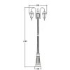 Стеклянный наземный фонарь ASTORIA 1 S 91309SB/10 down Bl прозрачный Oasis Light