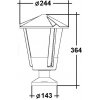 Стеклянный наземный фонарь SEUL 1254S Bl прозрачный конус Oasis Light