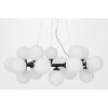 Стеклянный подвесной светильник Marsiada LDP 6033-25 BK форма шар белый Lumina Deco