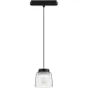 Стеклянный трековый светильник AIR HANG DK5317-BK конус прозрачный Denkirs