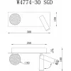 Стеклянный настенный светильник Telescope W4774-30 SGD форма шар белый iLedex